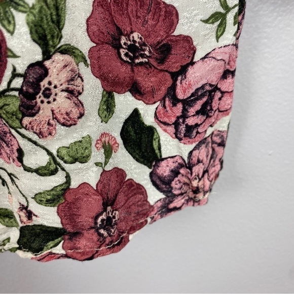 Jane & Delancey Pink Red Floral Boho Ruffled Blouse Medium - Picture 11 of 11